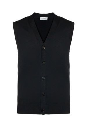 Black cotton vest PAOLO PECORA | A013F1009000
